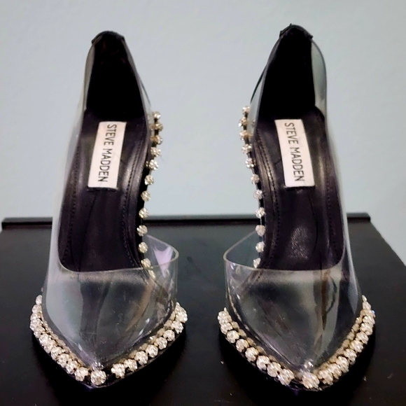 STEVE MADDEN | Verity Clear Stilletto Heels | Size 5M - Picture 6 of 9